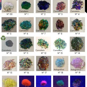 Glitter Camaleón, UV y Holográfico 15grs