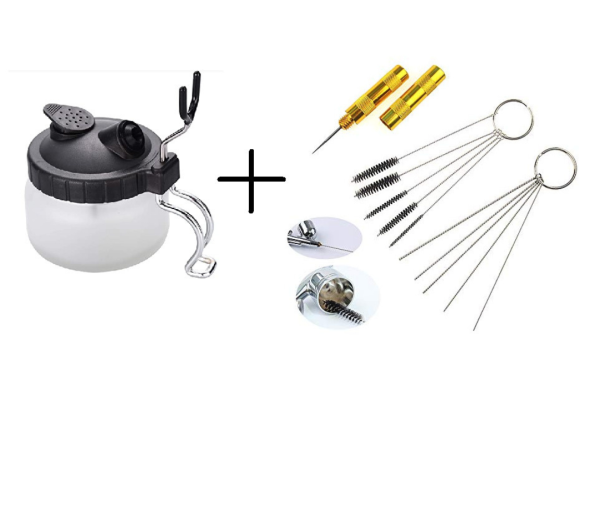 Kit N1A: Estación + 10 escobillas + 1 cuchilo de limpieza de aerógrafo