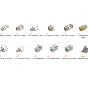 Acoples o adaptadores de roscas para aerógrafos