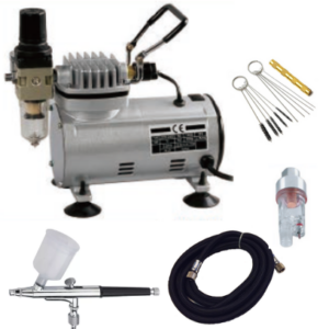 Kit N5A: Compresor + aerógrafo + manguera + kit de limpieza + filtro