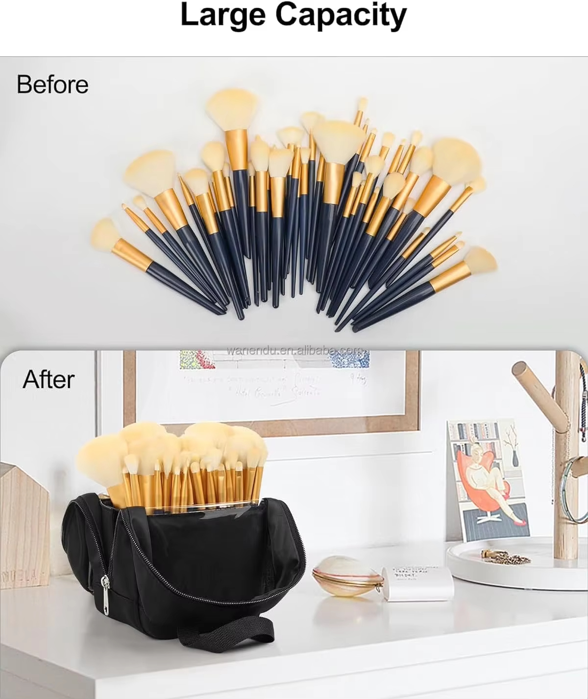 Mini Maletín organizador de maquillaje multifunción - Imagen 6