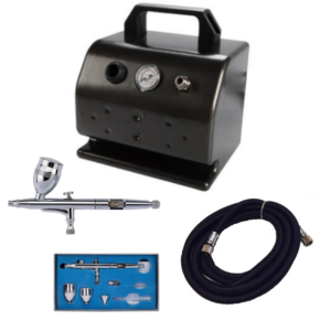 Kitn6a: Mini compresor silencioso TC-50K + aerógrafo y manguera