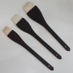 Brochas tipo hake de estudio- Cerda de oveja y mango de madera negra - Acuarela-Glaseado